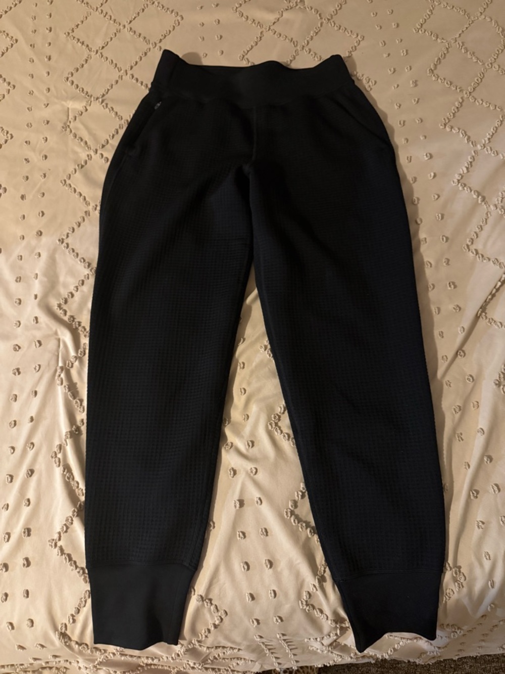 Lululemon Black Textured Jogger Pants